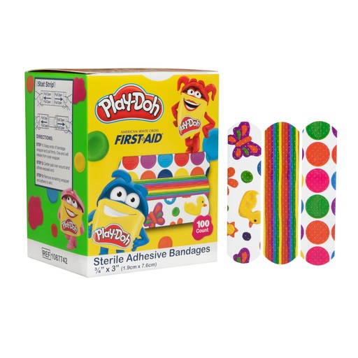 [1087742] Dukal Corporation Play-Doh, ¾" x 3", Stat Strip, 100/bx, 12 bx/cs