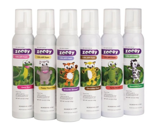 [611001] Young Dental Manufacturing Zooby APF Foam, 1.23%, Spearmint Safari®
