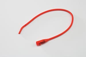 [8403] Cardinal Health Urethral Red Rubber Catheter, 14FR, Coude Tip, 12" Length, 12/ctn