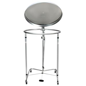 [092877320P] Blickman Industries Hamper 25" DIA Round Foot Operated Pneumatic Top Stainless Steel