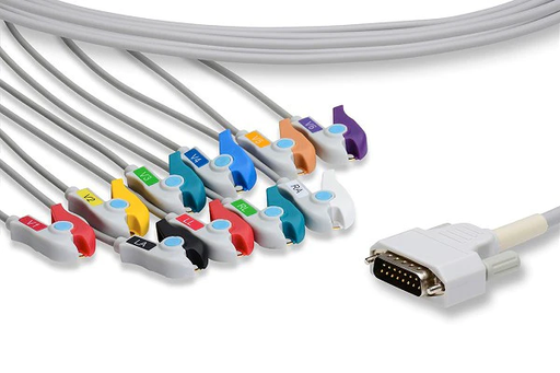 [K10-NK2-P0] Nihon Kohden Compatible Direct-Connect EKG Cable - BA-903D