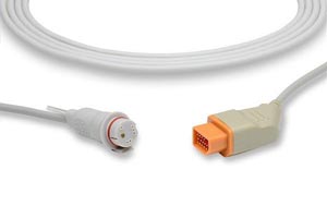 [IC-NK2-BD0] Cables and Sensors IBP Adapter Cable BD Connector, Nihon Kohden Compatible w/ OEM: JP-900P