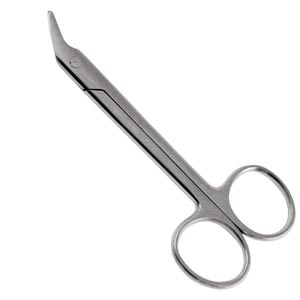 [24-2342] Sklar Instruments Wire Cutting Scissor, Serrated, Angled, 4.75"