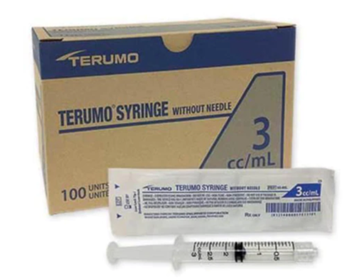 [3SS-03L] Terumo Medical Corp. Syringe, 3cc, No Needle, Luer Lock