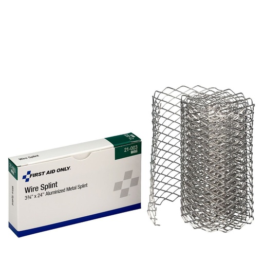 [21-003-001] First Aid Only 24 inch x 3-3/4 inch Aluminized Metal Wire Splint