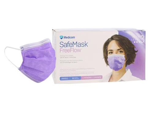 [200511] Medicom, Inc. FreeFlow Face Mask, ASTM Level 3, Lavender