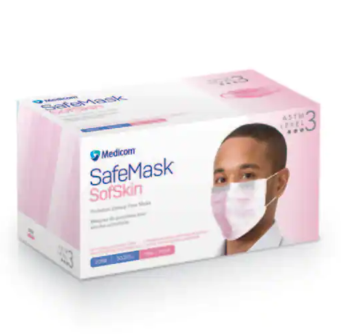 [2088] Medicom, Inc. Procedure Earloop Mask, ASTM Level 3, Pink
