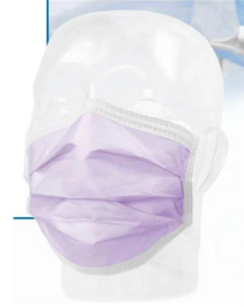 [15525] Aspen Surgical Mask, Laser, FluidGard® 160 Anti-Fog, Lavender