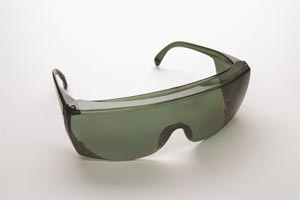 [18S] Palmero Safety Glasses, Green Frame/Green Lens, Universal Size