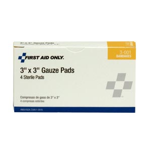 [3-001-001] First Aid Only/Acme United Corporation Sterile Gauze Pads, 3"x3"