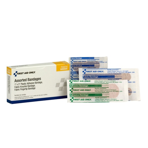 [750014] First Aid Only Assorted Bandage, 4/Box