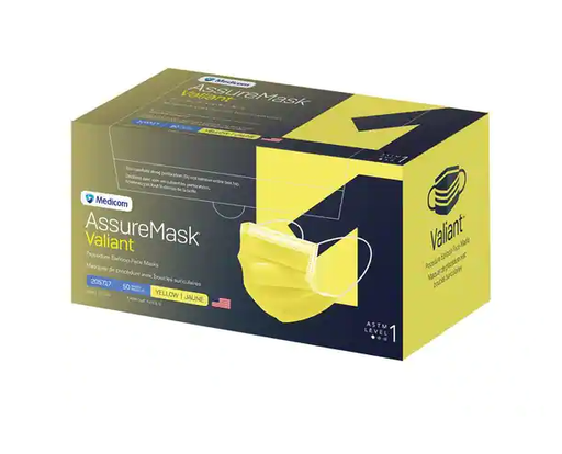 [205717] Medicom, Inc. Procedure Earloop Face Mask, ASTM 1, Yellow