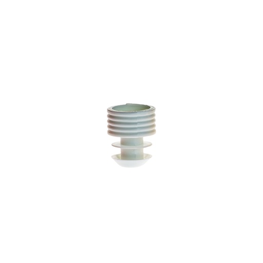 [T404-3W] Simport Scientific Flange Plug Cap, 12mm, Polyethylene, White, 1000/pk