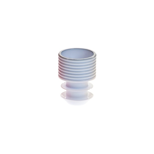 [T404-10W] Simport Scientific Flange Plug Cap, 16mm, Polyethylene, White, 1000/pk