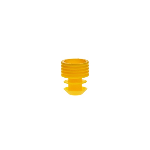 [T404-3Y] Simport Scientific Flange Plug Cap, 12mm, Polyethylene, Yellow, 1000/pk
