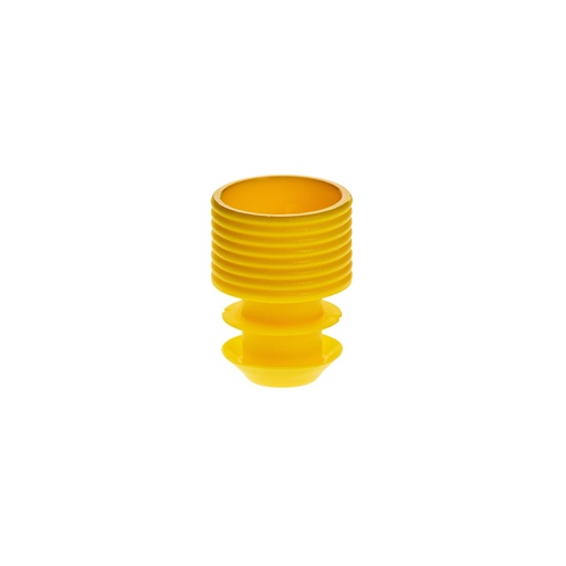 [T404-10Y] Simport Scientific Flange Plug Cap, 16mm, Polyethylene, Yellow, 1000/pk