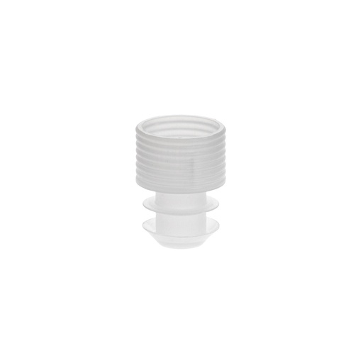 [T404-10N] Simport Scientific Flange Plug Cap, 16mm, Polyethylene, Natural, 1000/pk