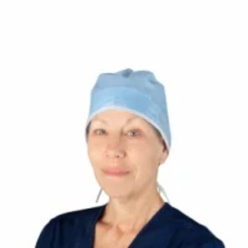 [312] Dukal Corporation Surgeons Cap, One Size, Adjustable Ties, Blue, 5 bx/cs