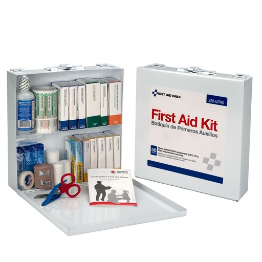 [226-U/FAO] First Aid Only 50 Person Weatherproof Bulk First Aid Kit with Metal Case