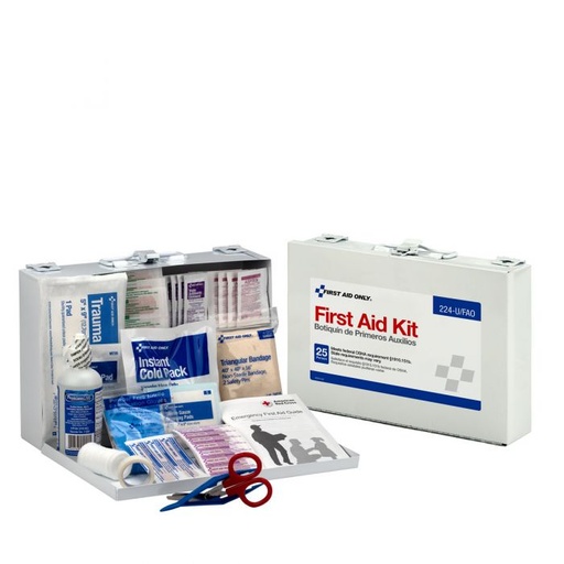 [224-U/FAO] First Aid Only 25 Person First Aid Kit with Metal Case