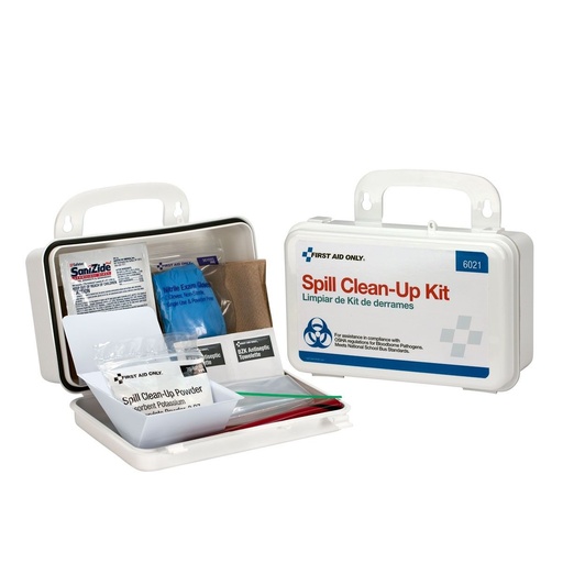 [6021] First Aid Only Weatherproof BBP Spill Clean Up Kit with Plastic Case