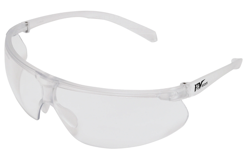 [3606C] Palmero Wraparound Safety Glasses, Clear Frame/Clear Lens, Medium/Large Fit