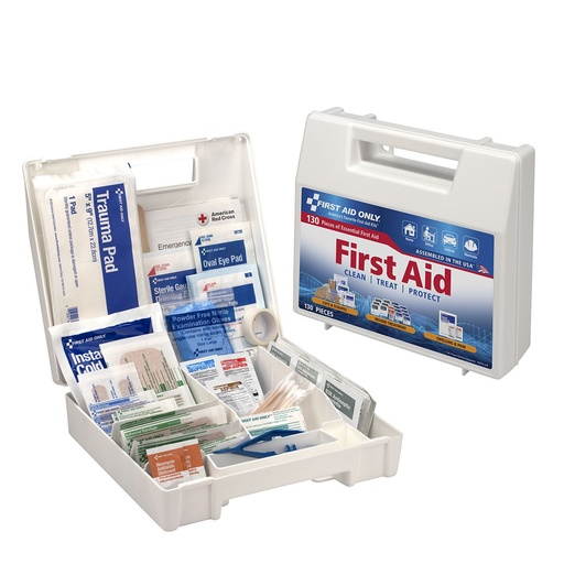 [FAO-132] First Aid Only 130 Piece Home and Office First Aid Kit with Plastic Case