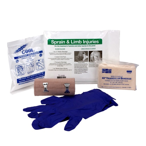 [71-040] First Aid Only 5 Piece Sprain Treatment First Aid Triage Kit with Plastic Bag
