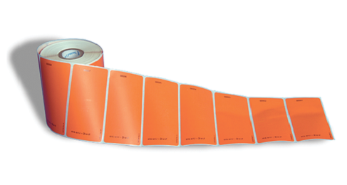 [3455] Ansell "Orange" Specimen Labels, 2" x 4", On Roll, Non-Sterile, 500/rl, 1 rl/cs