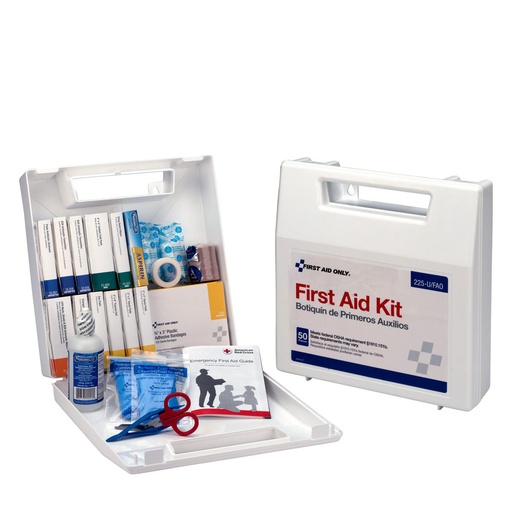 [225-U/FAO] First Aid Only 50 Person Bulk First Aid Kit with Plastic Case