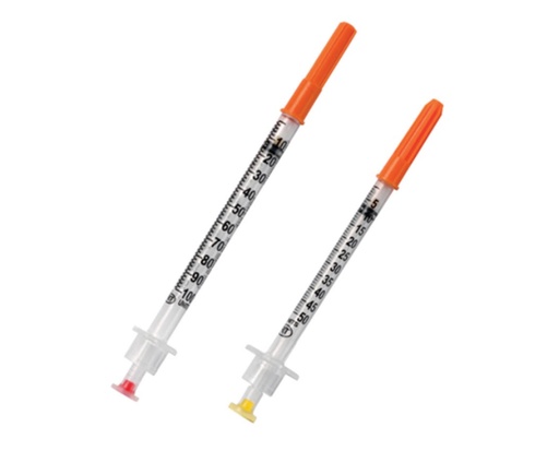 [15291] Retractable Technologies, Inc Safety Syringe, Insulin, 0.5ml, 30G x 3/16", U-100