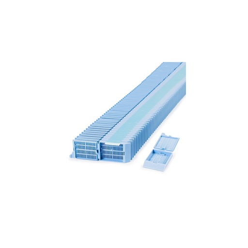 [M505-6T] Simport Scientific Unisette™ Tissue Cassette, 35° Angle Stack, Acetal, Blue, Bulk