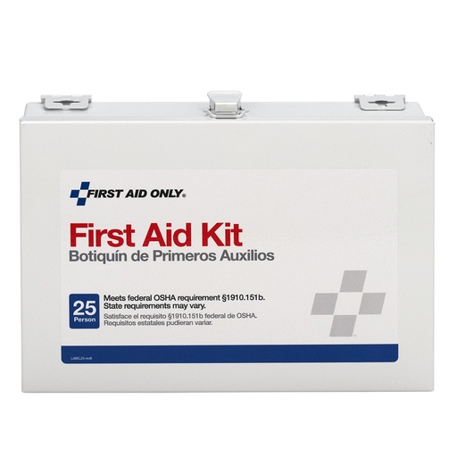 [6086] First Aid Only 25 Person Contractor's First Aid Kit with Steel Case