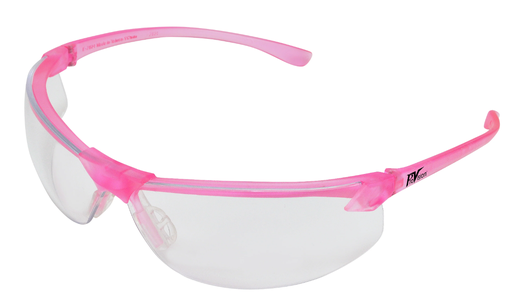 [3604PC] Palmero Wraparound Safety Glasses, Pink Frame/Clear Lens, Small/Narrow & Medium Fit