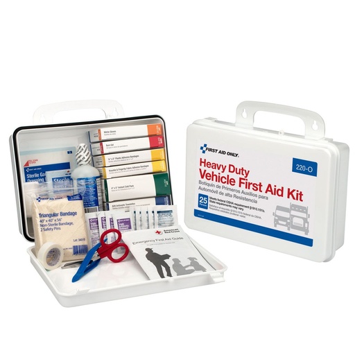 [220-O] First Aid Only 25 Person Vehicle First Aid Kit with Plastic Case