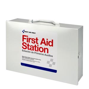[6135C] First Aid Only/Acme United Corporation 2 Shelf First Aid Metal Cabinet, Custom Logo 