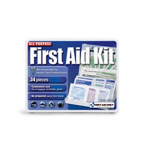 [FAO-112] First Aid Only/Acme United Corporation Personal First Aid Kit, 34 Piece, Plastic Case