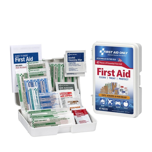 [FAO-120] First Aid Only 47 Piece Personal First Aid Kit with Plastic Case