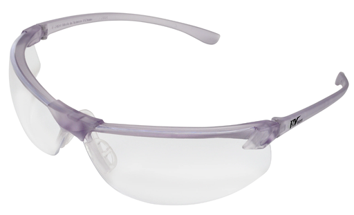 [3604LC] Palmero Wraparound Safety Glasses, Lavender Frame/Clear Lens, Small/Narrow & Medium Fit