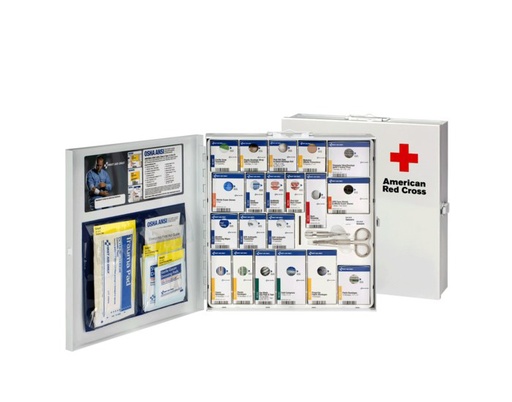 [746007] First Aid Only American Red Cross SmartCompliance Large General Business Workplace First Aid Kit with Metal Cabinet