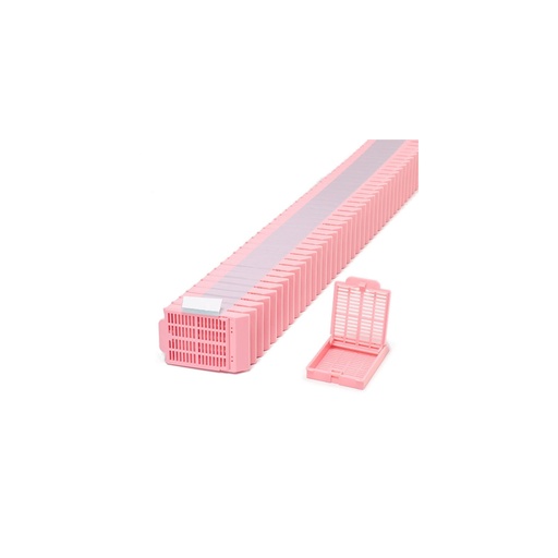 [M492-3T] Simport Scientific Histosette® II Cassettes in Quickload™ Stack (Taped), Tissue, Pink