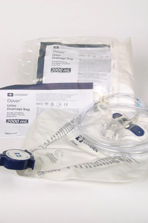 [6208-] Drain Bag, 2000mL, Mono-Flo Anti-Reflux Device, SplashGuard II Drain Spout, CSR Wrap