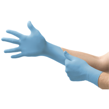 [9261600M] Nitrile Glove, Food Compliant, Powder-Free, Textured Fingers, Medium, Blue, 150/bx
