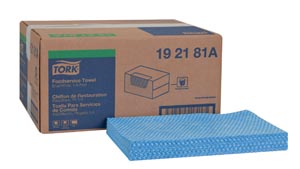 [192181A] Cleaning Towel, 1/4 Fold, Blue, 1-Ply, 21" x 13", 240/bx, 1 bx/cs