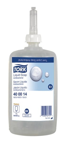 [400014] Premium Liquid Soap, Antibacterial, Colorless, 33.8 oz