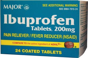 [700131] Major Pharmaceuticals Ibuprofen, 200mg, 24s, Compare to Advil®, 144/cs, NDC# 00904-6747-24