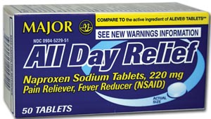 [700762] Major Pharmaceuticals Naproxen Sodium, 220mg, 50s, Compare to Aleve®, NDC# 00536-1094-06