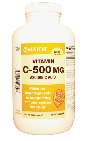 [700717] Major Pharmaceuticals Vitamin C, 500mg, Tablets, 1000s, NDC# 00904-0523-80