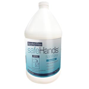 [SHU-128-4P] SafeHands Hand Sanitizer, w/ Pump, Alcohol-Free, Foaming, 128oz, 4/cs