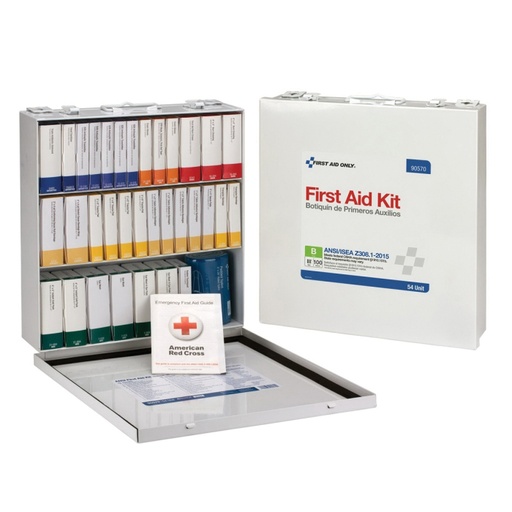 [90570] First Aid Only 100 Person ANSI Class B Unitized First Aid Kit with Metal Case